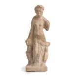 Greco-Roman Terracotta Statuette of Venus with Sphinx, 1st century BC - 1st century AD; height cm