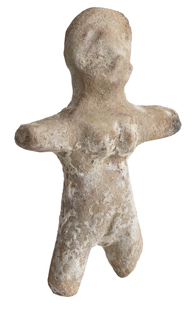 Bronze Age Terracotta Idol, ca. 1300 - 1000 BC; height cm 9,2, length cm 6,2. Provenance: English - Image 2 of 3