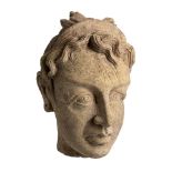 Etruscan Terracotta Big Portrait, 4th - 3rd century BC; height cm 29; A naturalistic terracotta head