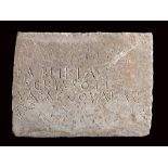 Paleochristian Marble Gravestone, 4th - 5th century AD; length cm 42; Written in Greek, with a