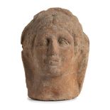 Italic Terracotta Portrait, 4th - 3rd century BC; height cm 25; Characterized by fleshy lips and