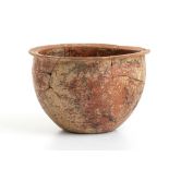 Big Etruscan Bowl, 6th century BC; height cm 14,5, diam. cm 20. Restored. Provenance: English