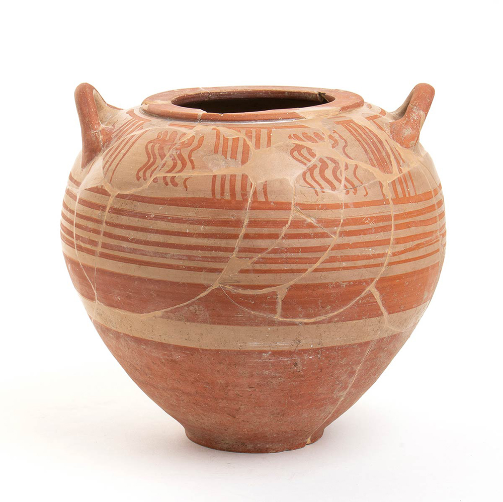 Italo-Geometric Olla, 8th - 7th century BC; height cm 20,4, diam. cm 12,5. Restored. Provenance: