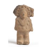 Terracotta Statuette of a Sciaman, Ecuador, Jama-Coaque Culture, ca. 6th - 12th century AD; height