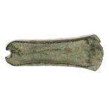 Proto-historic Bronze Flanged Axehead, 13th - 9th century BC; length cm 12. Provenance: English