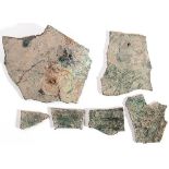 Group of Six Pieces of a Roman Military Diploma, 4th century AD; height max cm 9 - min cm 2,