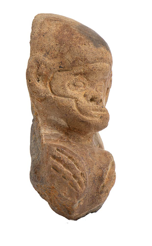 Terracotta Monkey Bust Fragment, Guatemala or Mexico, Maya Civilization, ca. 6th - 7th century AD; - Image 3 of 3