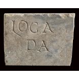 Roman Marble Inscribed Slab, 2nd - 3rd century AD; height cm 10,4; length cm 13,8; wide cm 1,4;