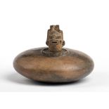 Stirrup-spouted bottle with Human Head, Ecuador, Chorrera Culture, ca. 7th - 5th century BC;