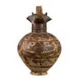 Corinthian Trefoil Oinochoe with Typhon, 600 - 550 BC; height cm 42; Large trefoil oinochoe, with