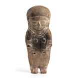 Terracotta Female Statuette, Ecuador, Bahia Culture, ca. 500 BC - AD 500; height cm 25;