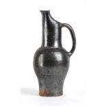 Etruscan Black-Glazed Oinochoe with Beaked Spout, ca. 4th - 3rd century BC; height cm 26,5.