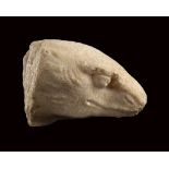 Roman Marble Eagle Head, 1st - 3rd century AD; length cm 10. Provenance: English private collection,