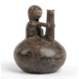 Stirrup-spouted bottle with Monkey, Ecuador, Chorrera Culture, ca. 7th - 5th century BC; height cm