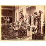 Four rare early photographs of finds from Pompeii and works from the Farnese's Collection, taken