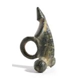 Roman Bronze Phallic Amulet, 1st - 2nd century AD; length cm 3,7. Provenance: ex Saint Paul