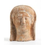 Italic Terracotta Portrait, 4th - 3rd century BC; height cm 22; Intact. Provenance: English
