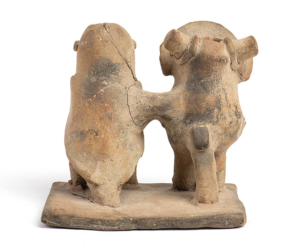 Terracotta Sciaman and Parrot, Ecuador, Jama-Coaque Culture, ca. 6th - 12th century AD; height max - Image 3 of 4