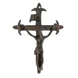 Bronze Crucifix, 16th - 18th century; height cm 8.