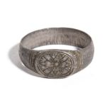 Reinassance Silver Ring, 15th - 16th century; diam cm 1,9. Provenance: English private collection.