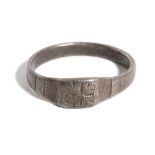 Reinassance Silver Ring, 15th - 16th century; diam cm 1,9. Provenance: English private collection.