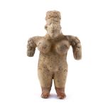 Terracotta female statuette in Ameca-Etzatlán style, Mexico, Jalisco Culture, ca. 1st century BC -