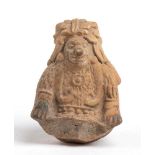 Terracotta Figure of a Seated Sciaman, Colombia and Ecuador, Tumaco-La Tolita Culture, ca. 4th