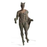 Roman Bronze Statuette of Hermes, 1st - 2nd century AD, height cm 13. Provenance: English private