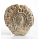 Etrusco-Campanian Terracotta Antefix, 5th century BC; height cm 17, length cm 16. Provenance:
