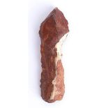 Giant Paleolithic Red Flint Blade; length cm 16; the bigger flint blade known is 23 cm, found in the