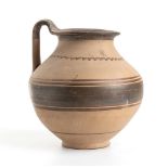 Messapian Jug, 4th - 3rd century BC; height cm 22. Provenance: English private collection,