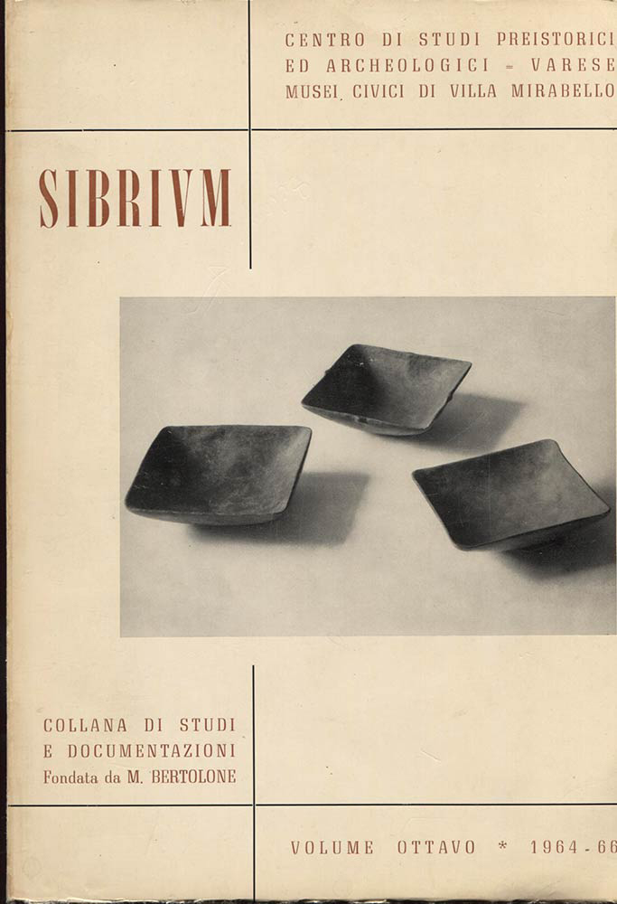 A.A.V.V. – SIBRIVM. Collana di studi e documentazione Varese Musei Civici di Villa Mirabello. Vol.