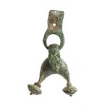 Roman Bronze Panther Skin Pendant, 1st - 3rd century AD; length cm 5,5. Provenance: English