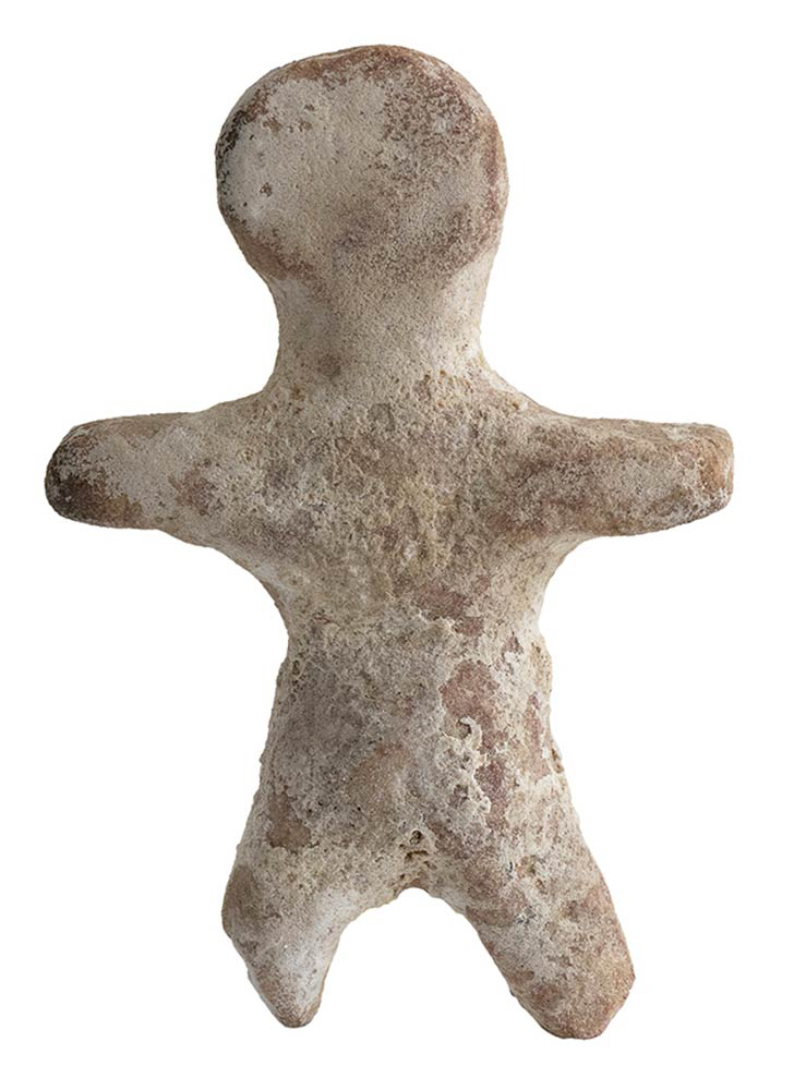 Bronze Age Terracotta Idol, ca. 1300 - 1000 BC; height cm 9,2, length cm 6,2. Provenance: English - Image 3 of 3