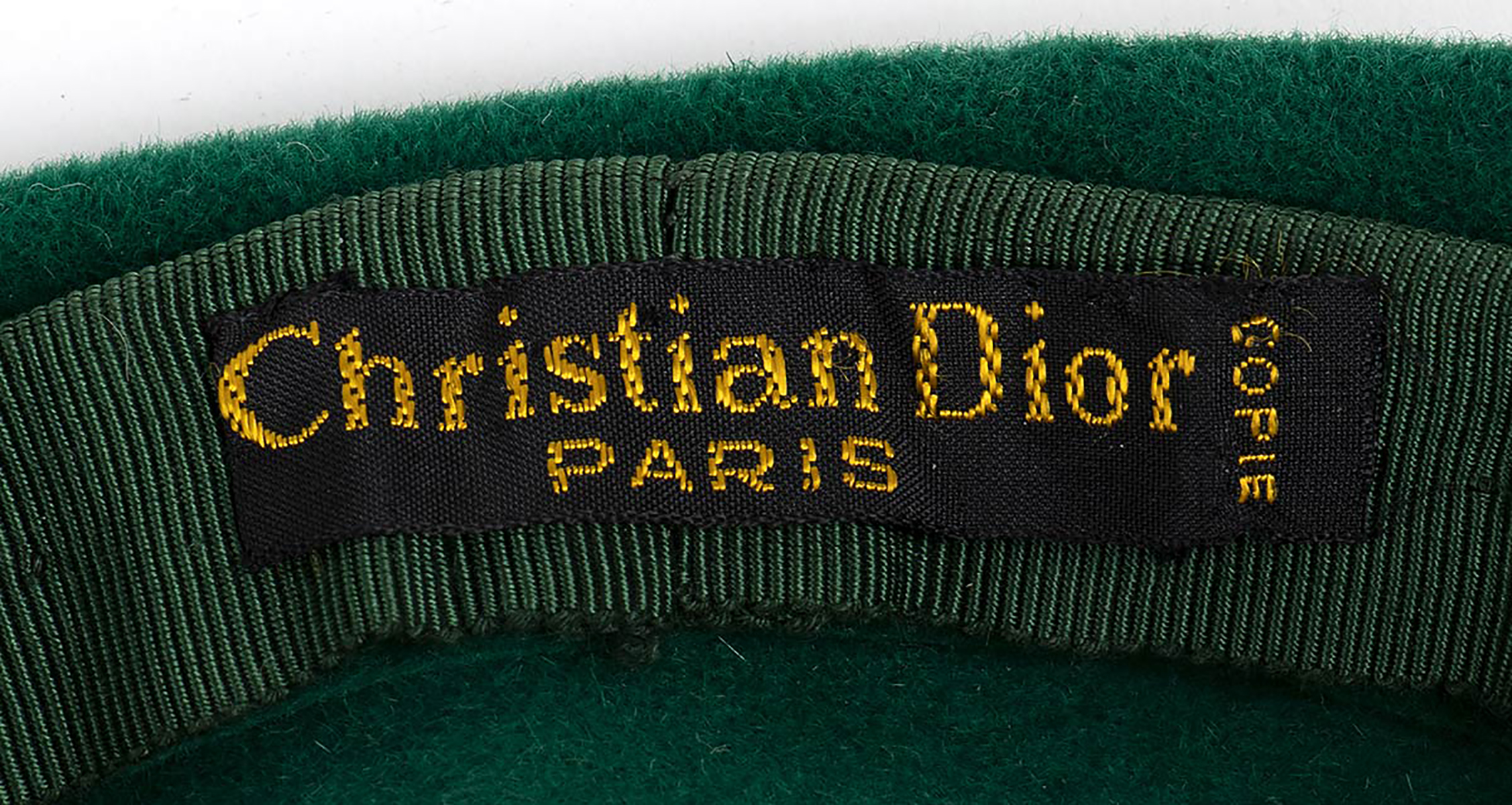 CHRISTIAN DIOR (LICENCE COPY) WOOL HAT 60s Green wool hat. General conditions grading B - Image 3 of 3