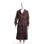 GUCCI WOOL DRESS 70s A wool multicolored pattern maxi dress. General Conditions grading B