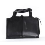 CELINE TRI-FOLD LEATHER BAG 2017 Tri-fold black leather bag, original dust bag. General conditions