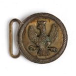 An officer’s buckle of the Estense Army bronze, 40x48 mm Bronze belt bickle for an Officer of the