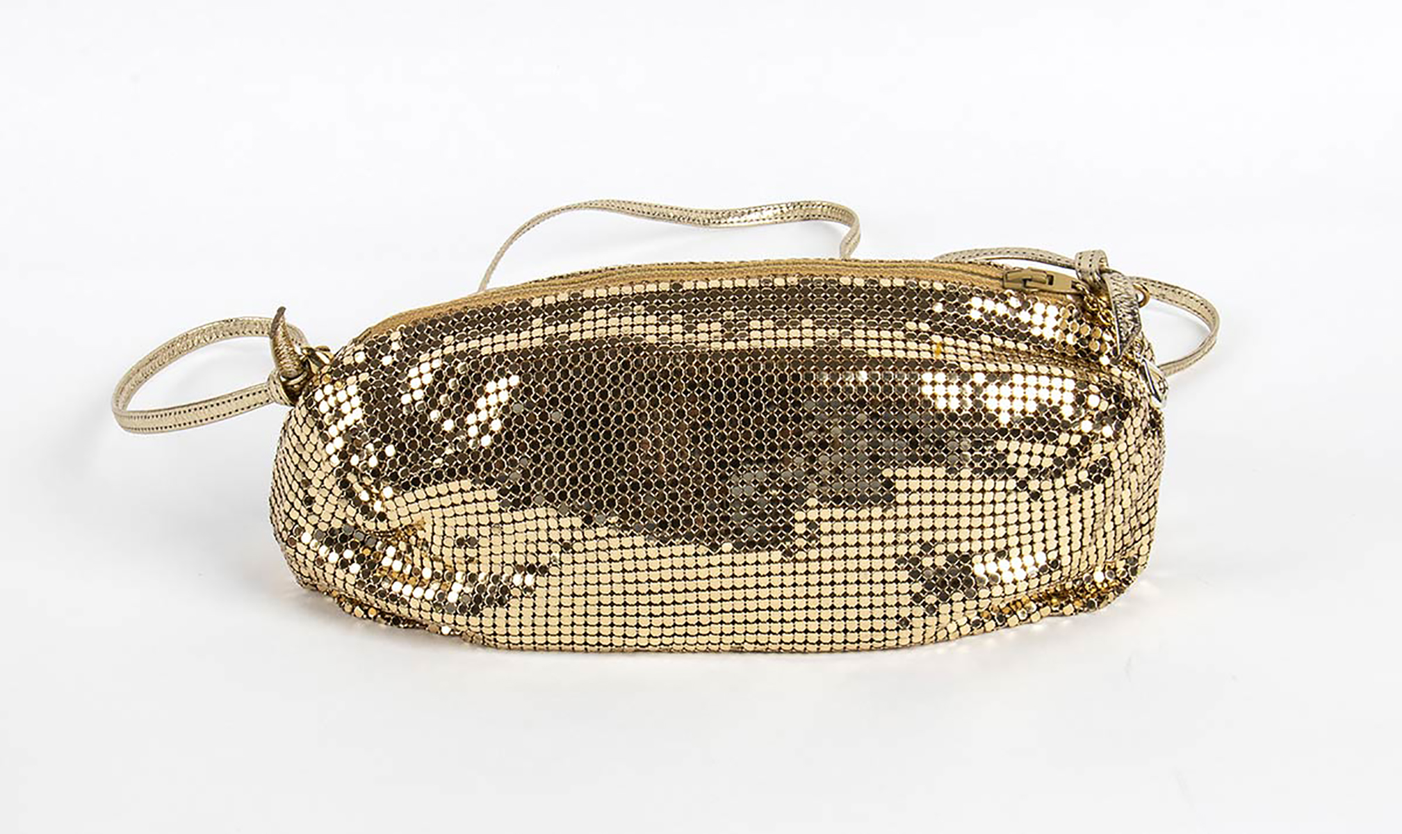 WHITING & DAVIS METAL MESH PURSE 80s A gilded metal mesh evening purse. General Conditions grading