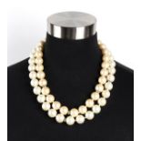 VALENTINO BIJOUX PEARLS NECKLACE Early 90s Bijoux pearls rhinestones gilded metal closure