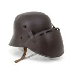 An Austrian helmet m. 16 with face protection Very rare helmet m. 16 Austrian with face