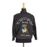 SUKAJAN BOMBER JACKET 1967 Black cotton embroidered sukajan Vietnam war jacket General Conditions