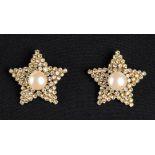 HELIETTA CARACCIOLO CLIP EARRINGS Late 70s / Early 80s Gilded metal star shape clip earrings,