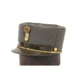 Austria, first quarter of the 20th century, Artillery officer's cap (feldgraue kappe) Chepì as an