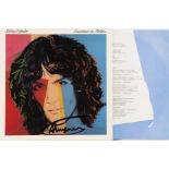 Billy Squier, "Emotions in Motion" autographed by Andy Warhol William Haislip "Billy" Squier, "