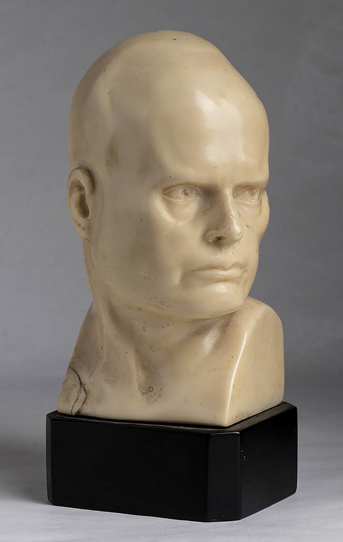 A small Benito Mussolini head, ivory paste ivory paste A small Benito Mussolini’s head, ivory paste, - Image 3 of 4