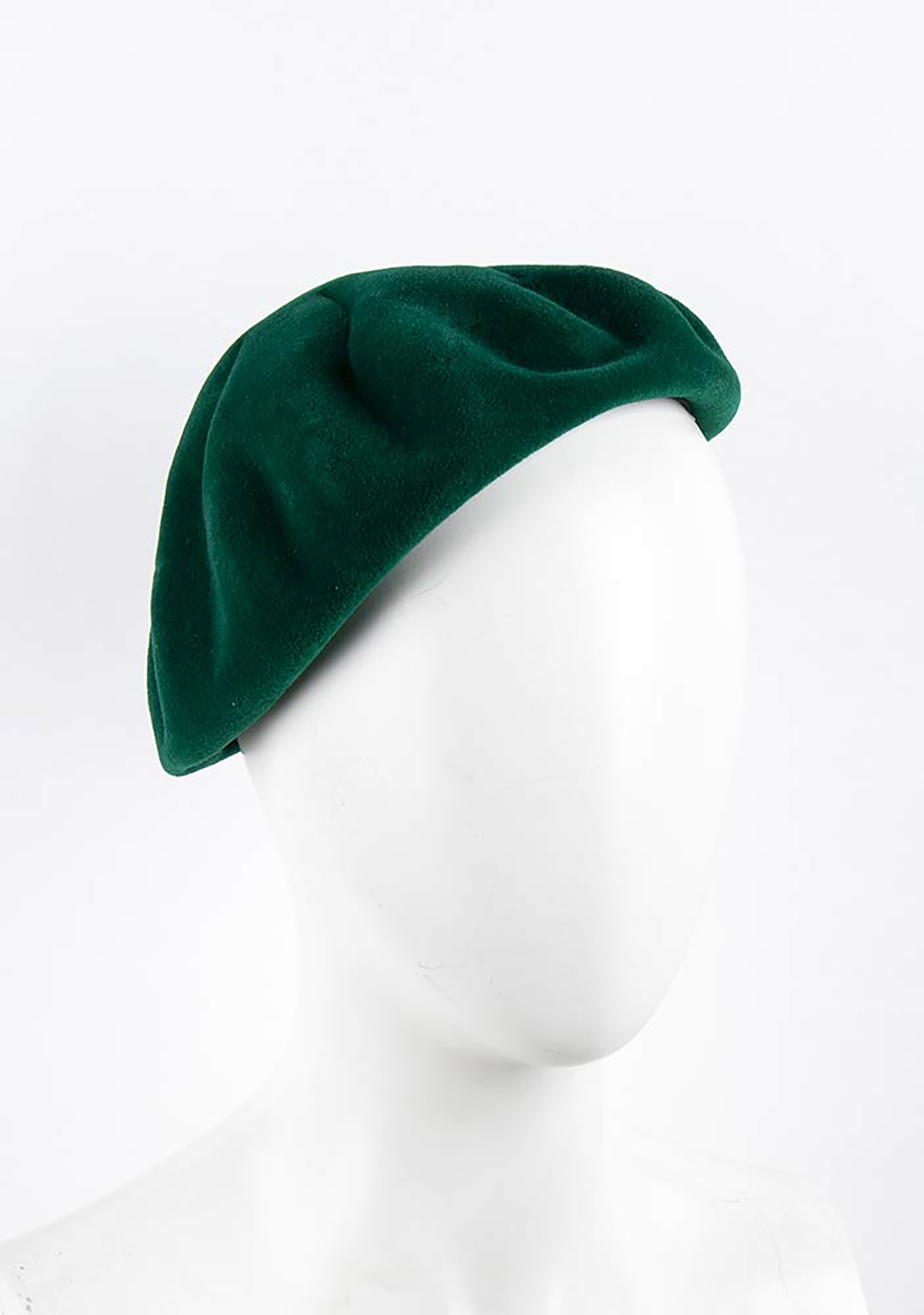 CHRISTIAN DIOR (LICENCE COPY) WOOL HAT 60s Green wool hat. General conditions grading B