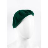 CHRISTIAN DIOR (LICENCE COPY) WOOL HAT 60s Green wool hat. General conditions grading B