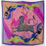 CONTEMPORA ORIGINAL SILK TWILL SCARF 50s / 60s Silk twill scarf reproduction of a Fletcher Martin