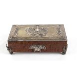 A presentation box wood , silver, 29x17x7 cm Beautiful gift box with the arms of the Italian